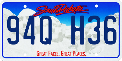 SD license plate 94QH36