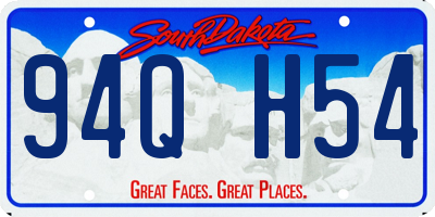SD license plate 94QH54