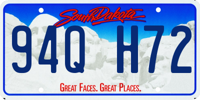SD license plate 94QH72