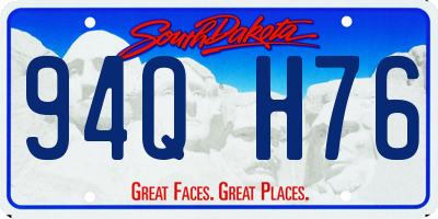 SD license plate 94QH76