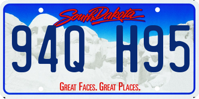 SD license plate 94QH95