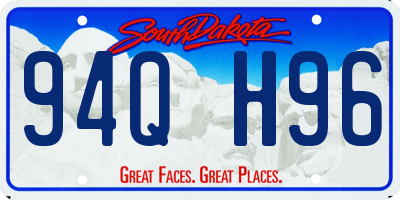 SD license plate 94QH96