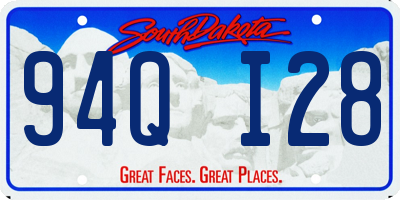 SD license plate 94QI28