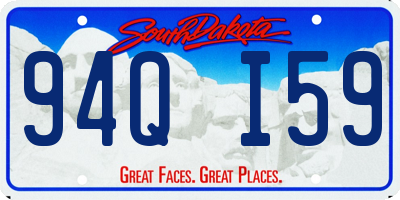 SD license plate 94QI59