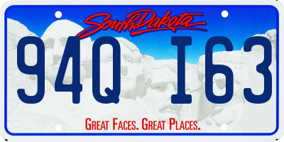 SD license plate 94QI63