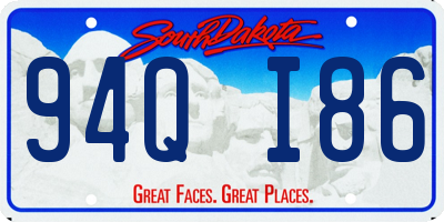 SD license plate 94QI86