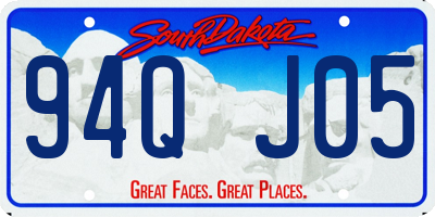 SD license plate 94QJ05