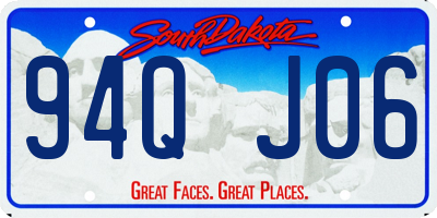 SD license plate 94QJ06