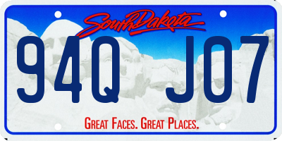 SD license plate 94QJ07