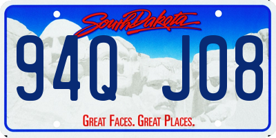 SD license plate 94QJ08