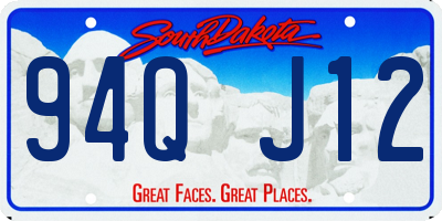 SD license plate 94QJ12