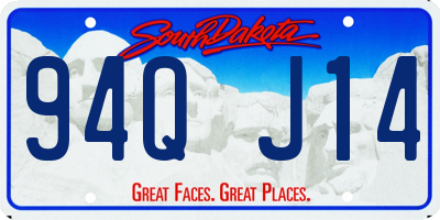 SD license plate 94QJ14