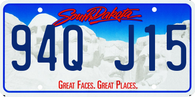 SD license plate 94QJ15