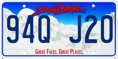 SD license plate 94QJ20