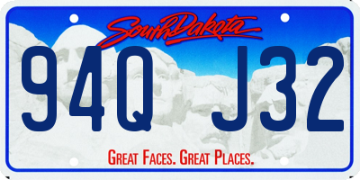 SD license plate 94QJ32