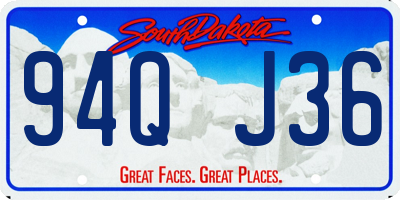 SD license plate 94QJ36