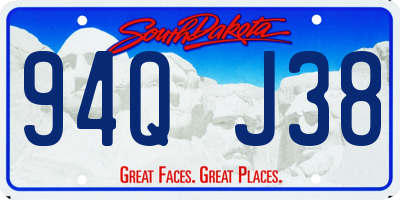 SD license plate 94QJ38