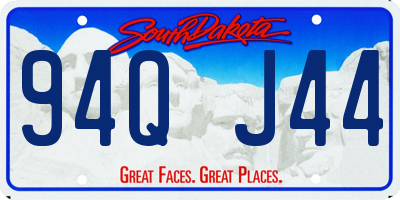 SD license plate 94QJ44