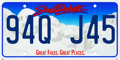 SD license plate 94QJ45