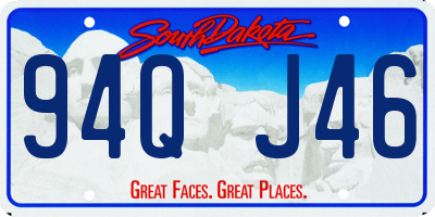 SD license plate 94QJ46