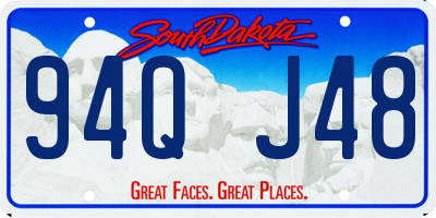 SD license plate 94QJ48