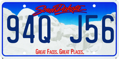 SD license plate 94QJ56