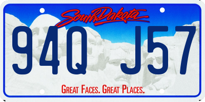 SD license plate 94QJ57