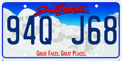 SD license plate 94QJ68