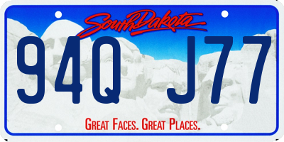 SD license plate 94QJ77