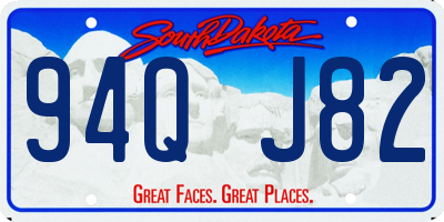 SD license plate 94QJ82