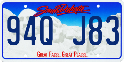 SD license plate 94QJ83