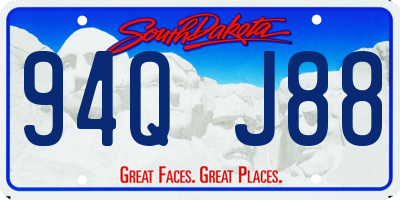 SD license plate 94QJ88