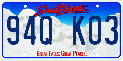 SD license plate 94QK03