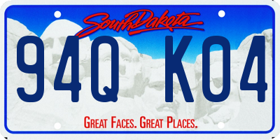 SD license plate 94QK04