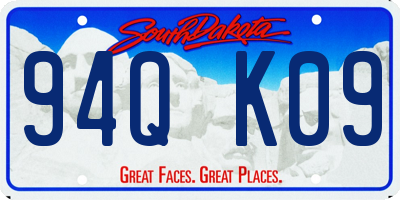 SD license plate 94QK09