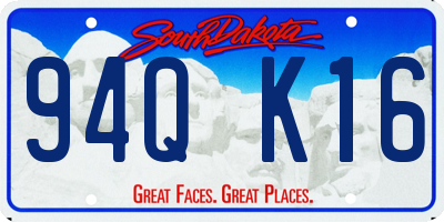 SD license plate 94QK16