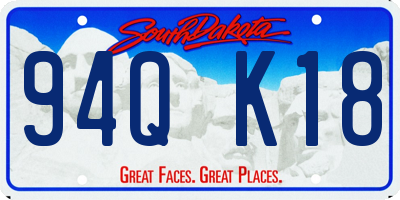 SD license plate 94QK18