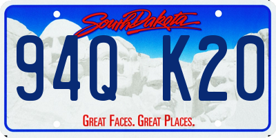 SD license plate 94QK20