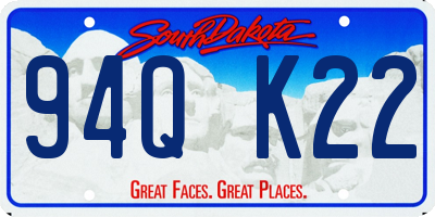 SD license plate 94QK22