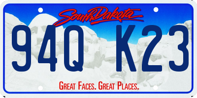 SD license plate 94QK23