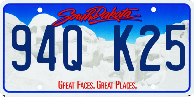 SD license plate 94QK25