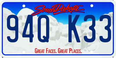 SD license plate 94QK33