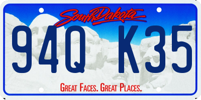 SD license plate 94QK35