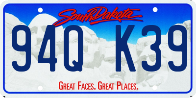 SD license plate 94QK39