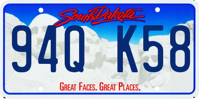SD license plate 94QK58
