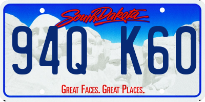 SD license plate 94QK60