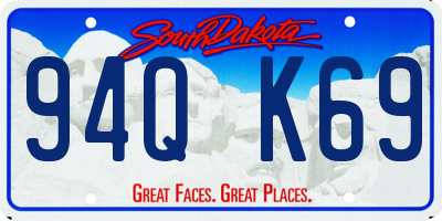 SD license plate 94QK69