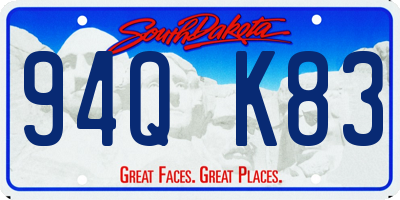 SD license plate 94QK83