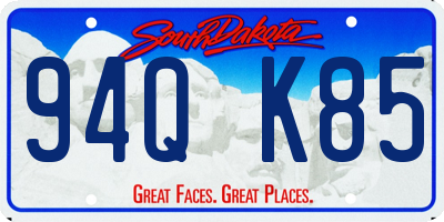 SD license plate 94QK85