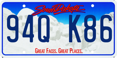 SD license plate 94QK86
